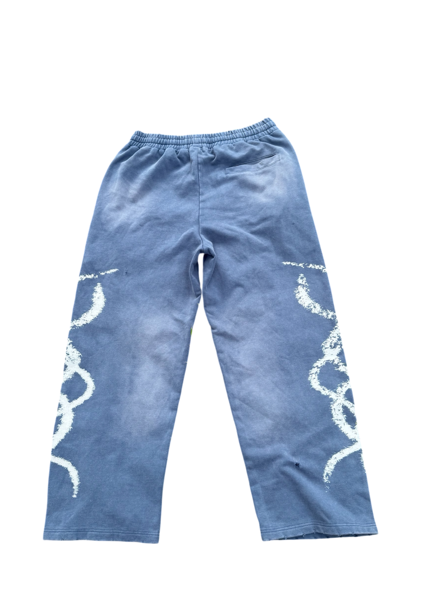 "CHALKED" PANTS BLUE