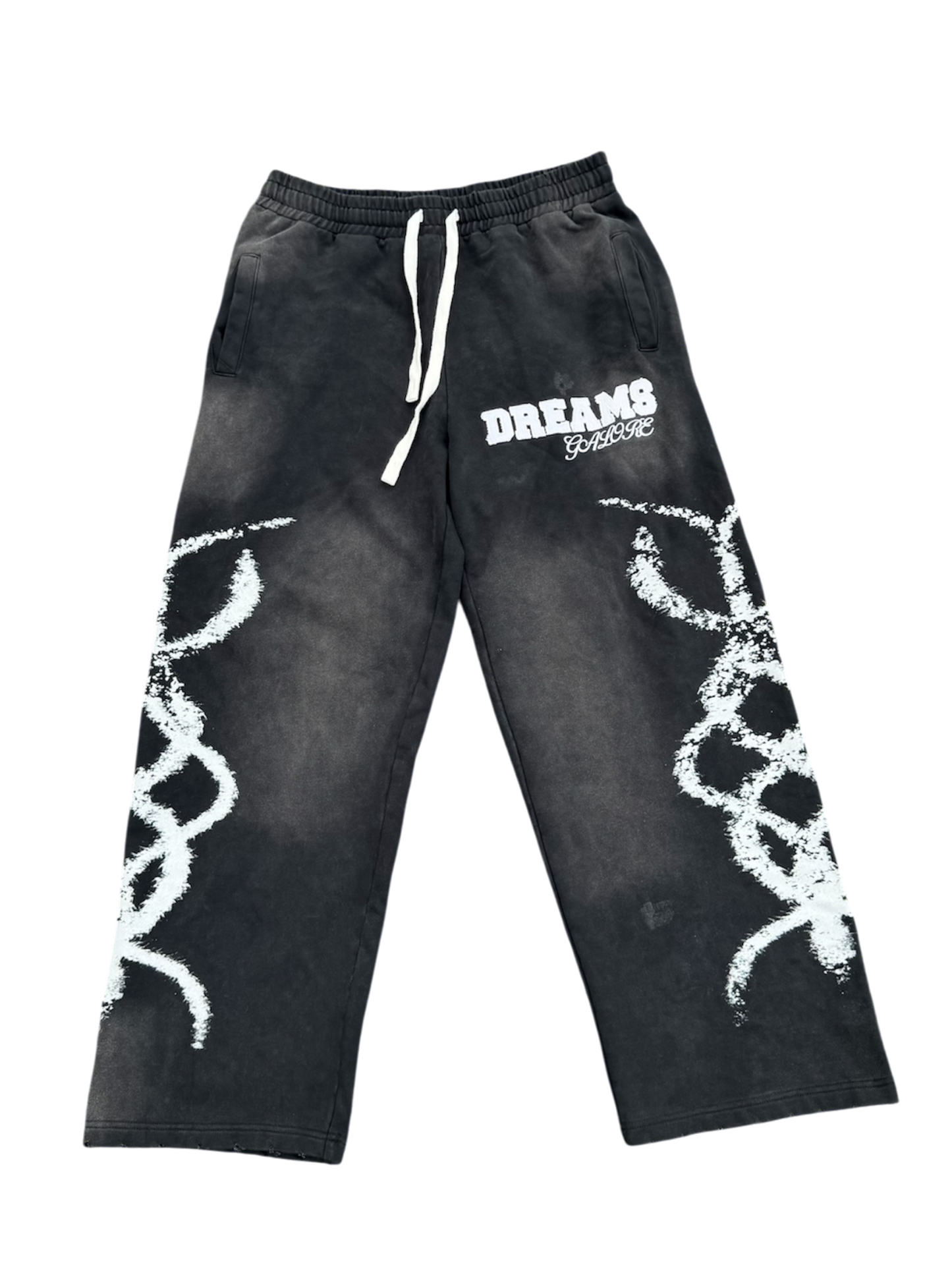 "CHALKED" PANTS BLACK