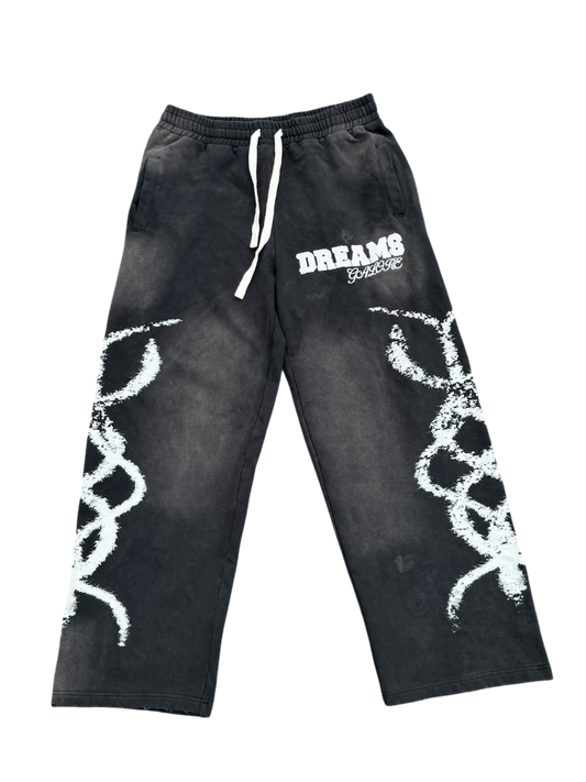 "CHALKED" PANTS BLACK