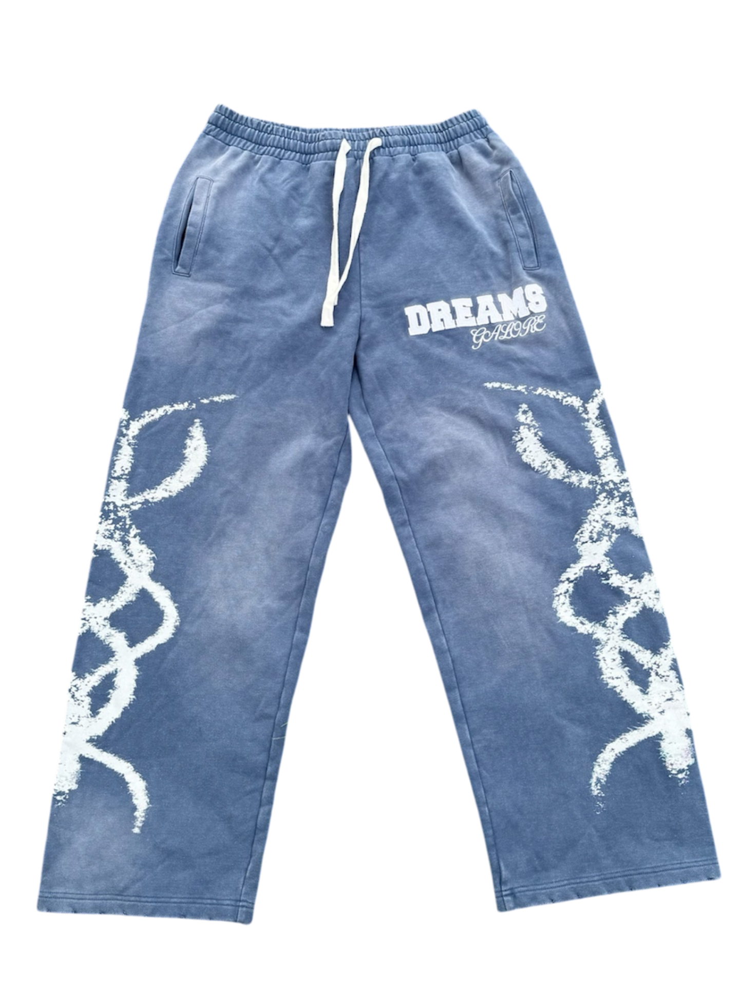 "CHALKED" PANTS BLUE
