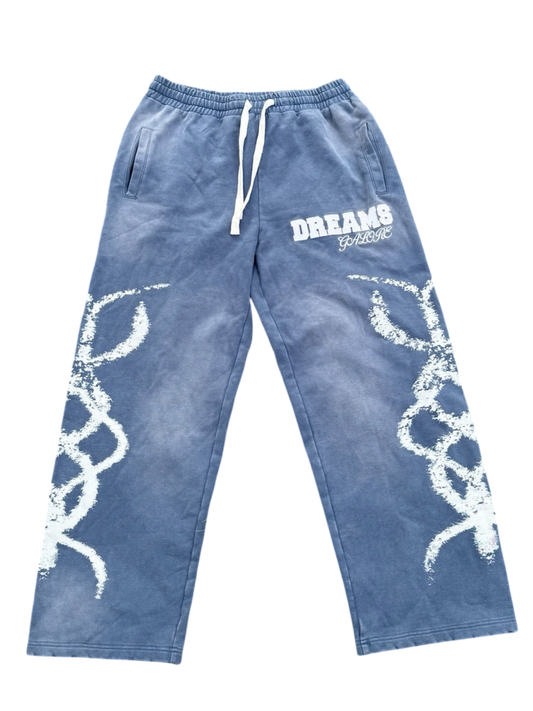 "CHALKED" PANTS BLUE