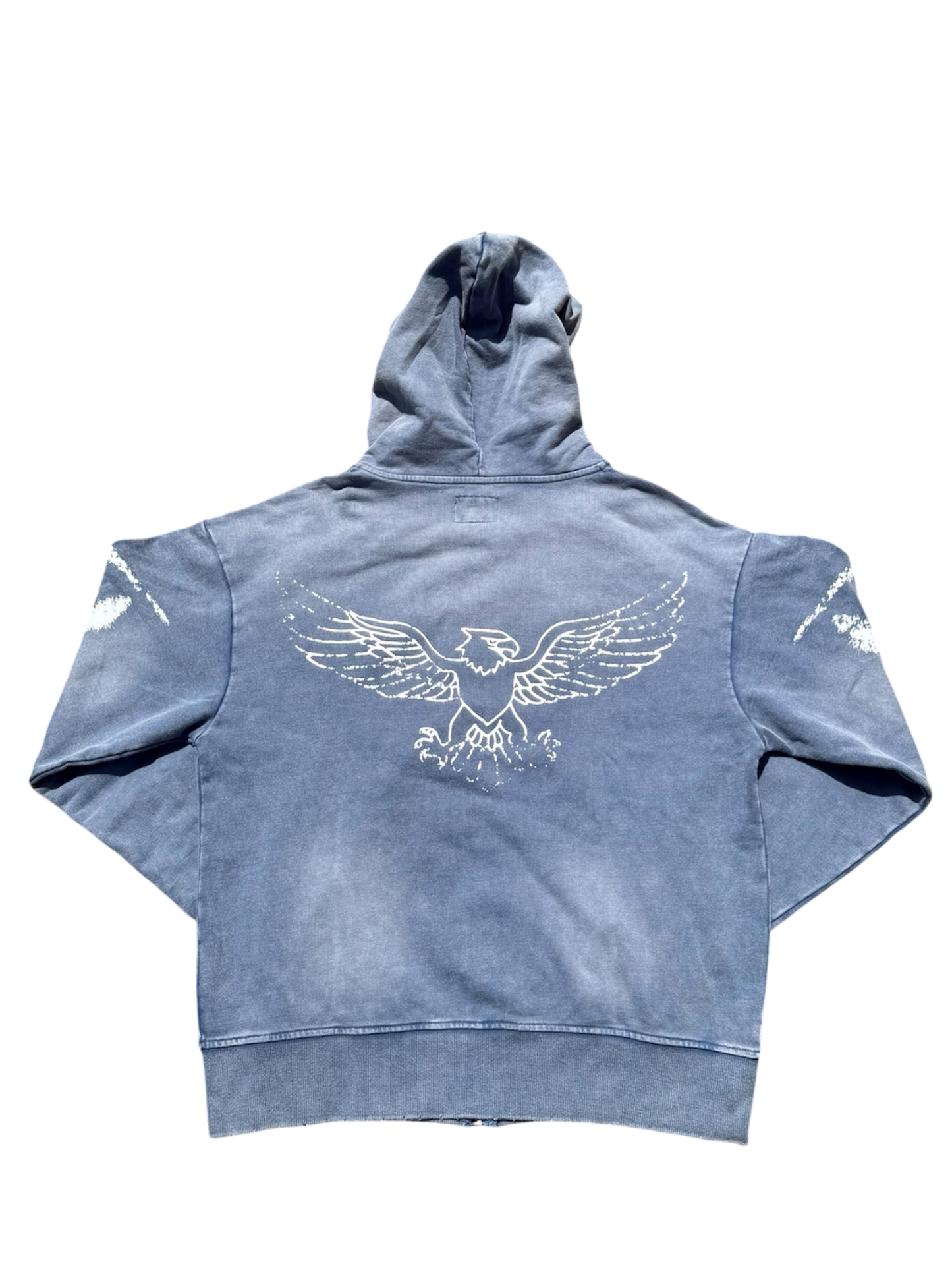 "CHALKED" ZIP UP BLUE